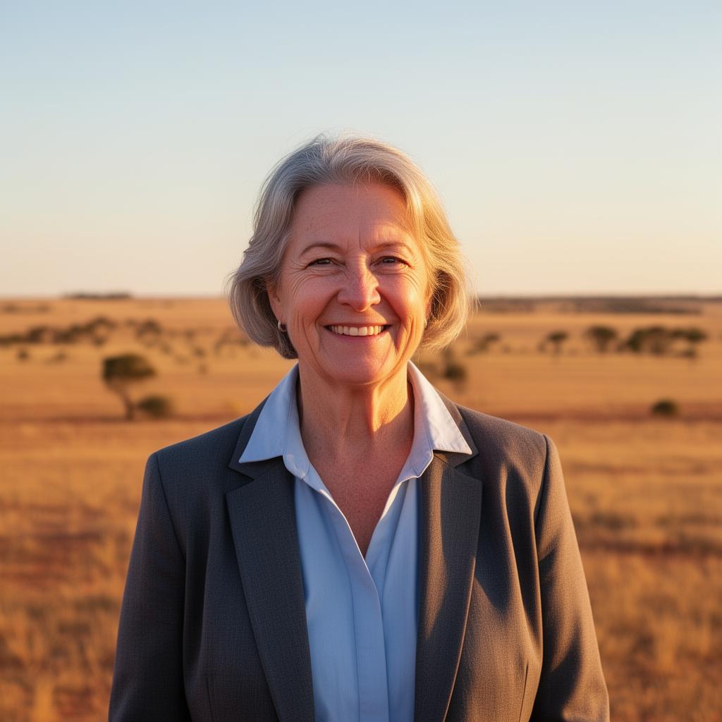 Smiling mature-age Australian woman standing outdoors in the Western Downs, representing prospective CHC33021 students in Chinchilla